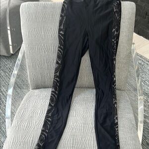 KORAL Black Leggings with Lace Detail